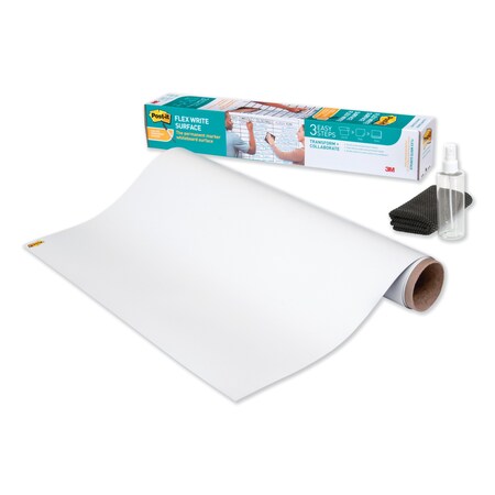 Post-It Boards, Dry Erase, 48", 50 ft, White FWS50X4